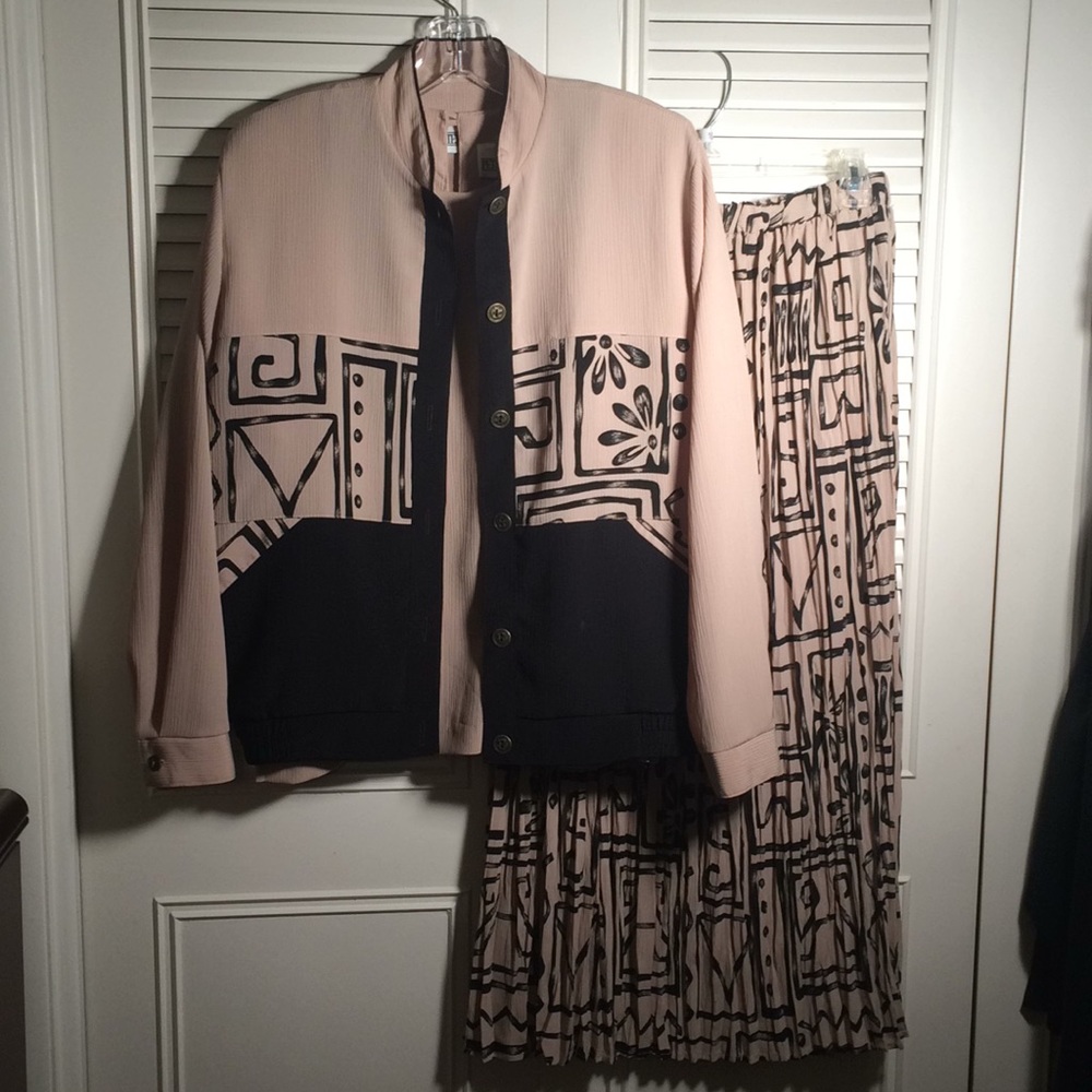 Three Pc  14 Peter Popovitch,Jacket top maxi skirt